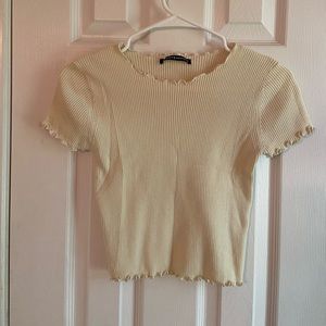 Pastel Yellow Brandy Melville crop top